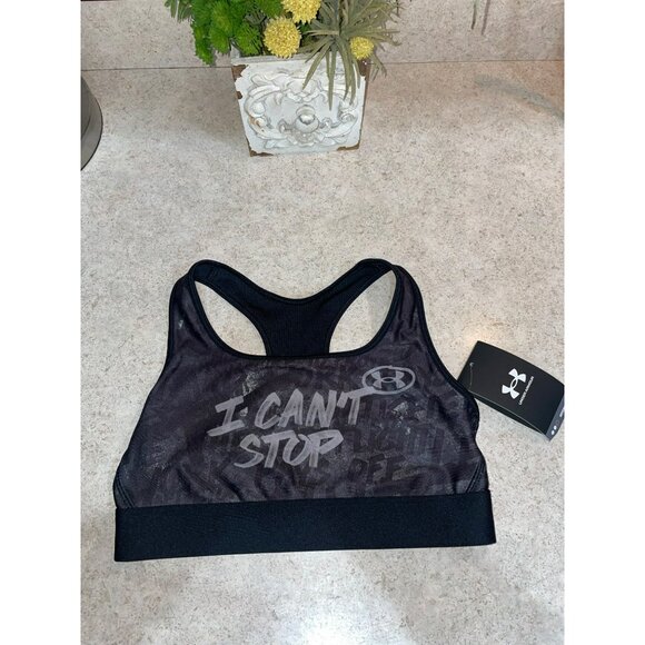 NWT Under Armour Sports Bra Womens Size Small HeatGear Alter Ego Mid Support Bla - Picture 6 of 6